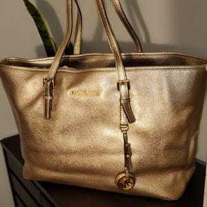 Michael Kors Gold Tote Bag